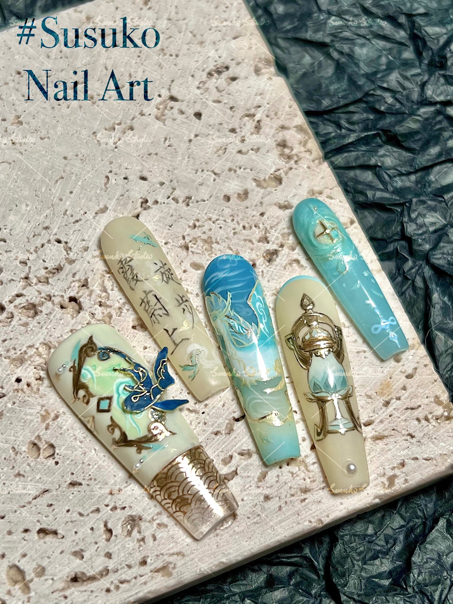 Blue-and-Green Feather Garment 青绿羽衣- Xian Yun - Genshin Impact