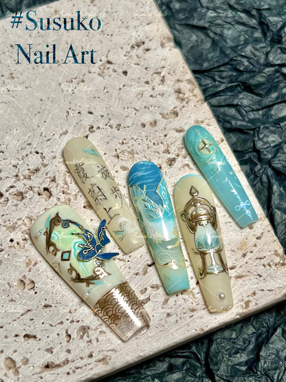 Blue-and-Green Feather Garment 青绿羽衣- Xian Yun - Genshin Impact