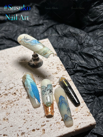 Blue-and-Green Feather Garment 青绿羽衣- Xian Yun - Genshin Impact
