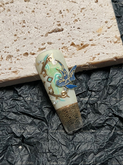 Blue-and-Green Feather Garment 青绿羽衣- Xian Yun - Genshin Impact